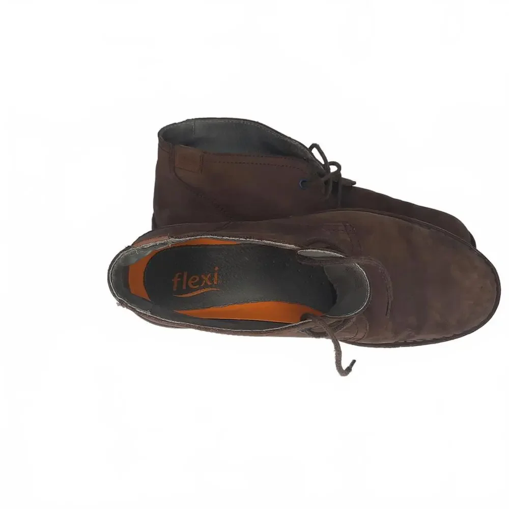 Men's Flexi‎ Brown Suede Chukka Boots - Stylish & Comfortable SIze 10